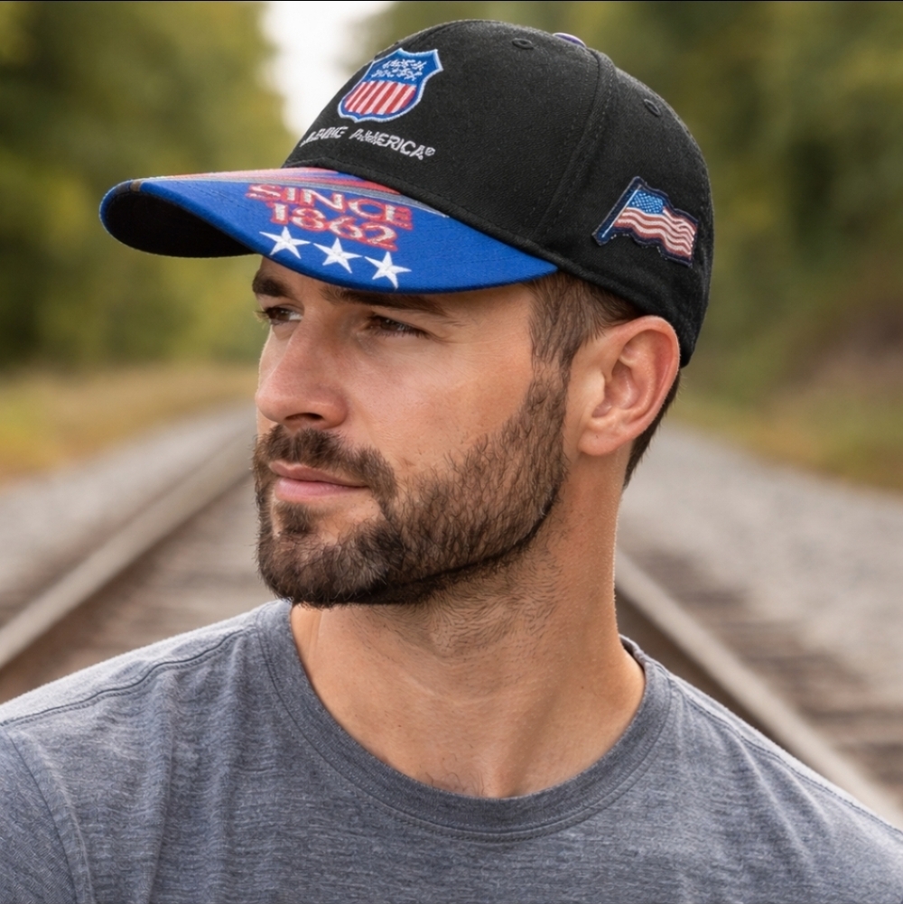 Union Pacific “Building America Since 1862” Patriotic Baseball Cap Hat USA